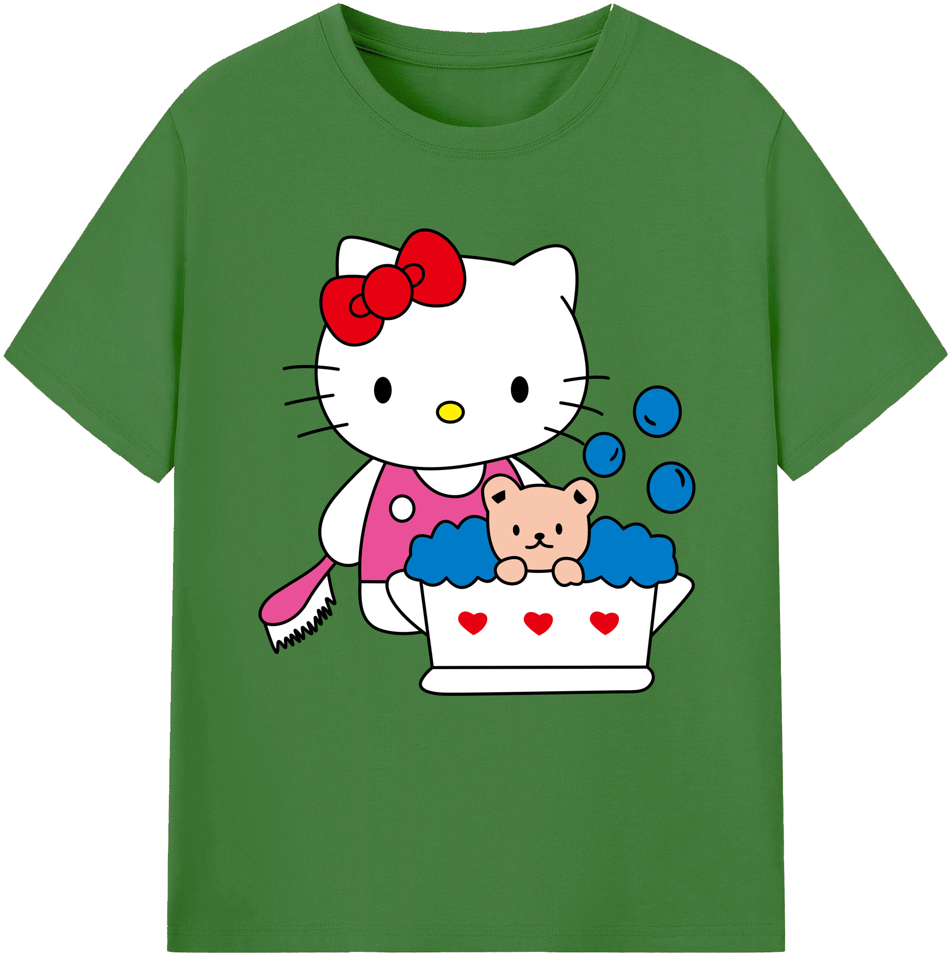 （画像用） Hello Kitty ハローキティ レディースカジュアルプリントTシャツ（綿100％）